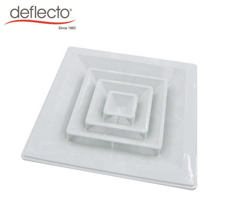 HVAC System Square Ceiling Air Diffuser ABS Vent Hood 300 x 300 MM 4 Way